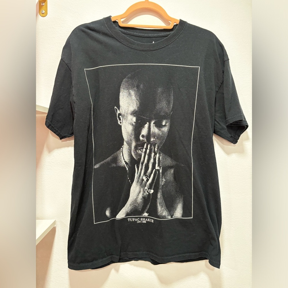 Black Bravado Tshirt with Tupac Shakur on the front